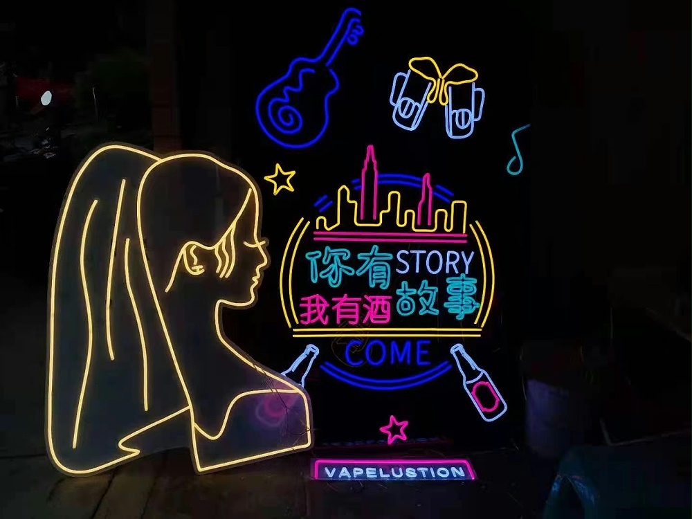 霓虹燈發(fā)光字 霓虹燈字新型霓虹燈字